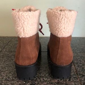 bitter faux shearling trim bootie